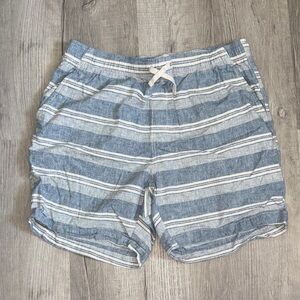 Old Navy Blue and White Striped Jogger Shorts